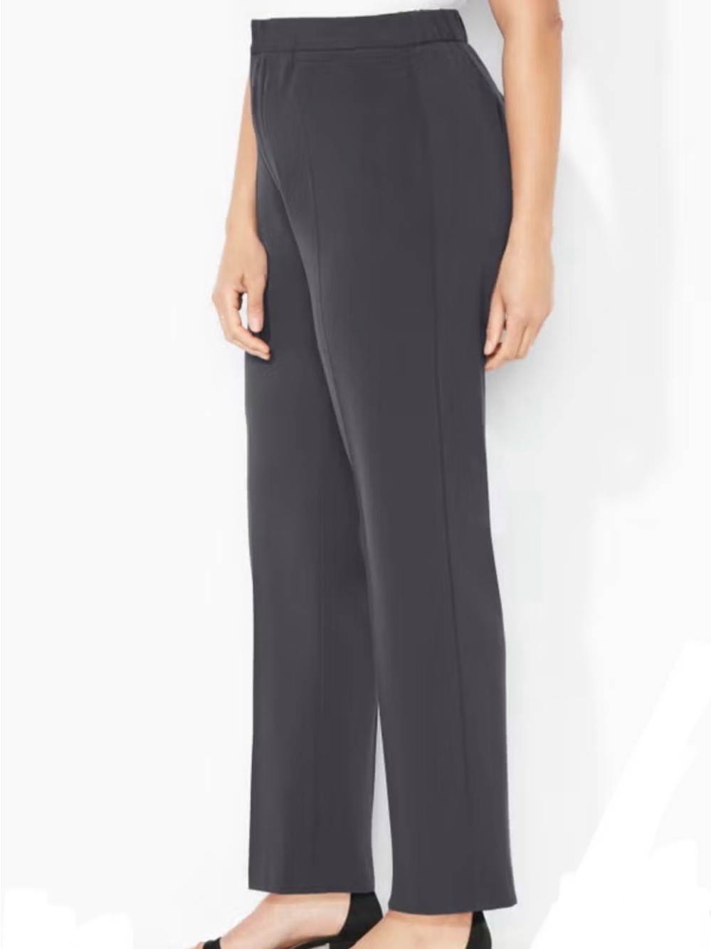 Catherine’s Right Fit Curvy Gray Straight Leg Pants 20WP Career Business New